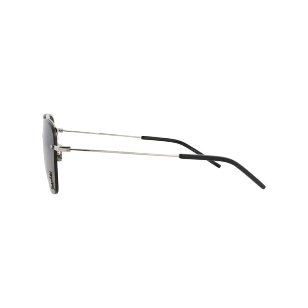 Saint Laurent Aviator-Frame Metal Sunglasses Silver Womens - Picture 3 of 6